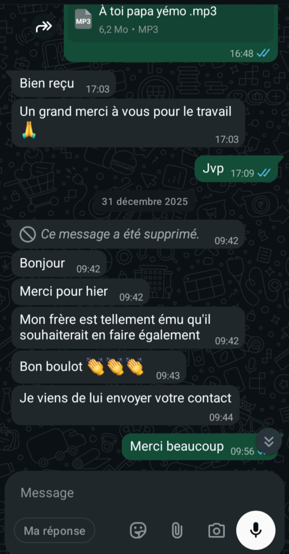 Avis client WhatsApp 2